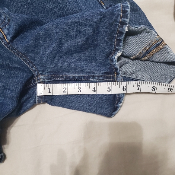 Zara Classic Dark Wash Blue Denim Women's Shorts Long Inseam 8 - Picture 7 of 8